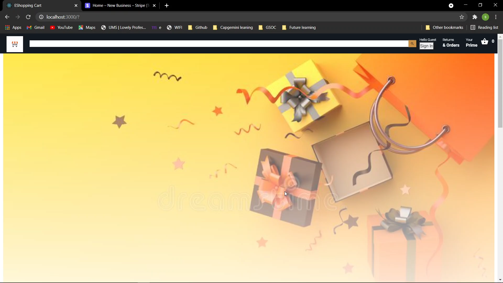 E-Commerce(Mongo, Spring Boot and React js)